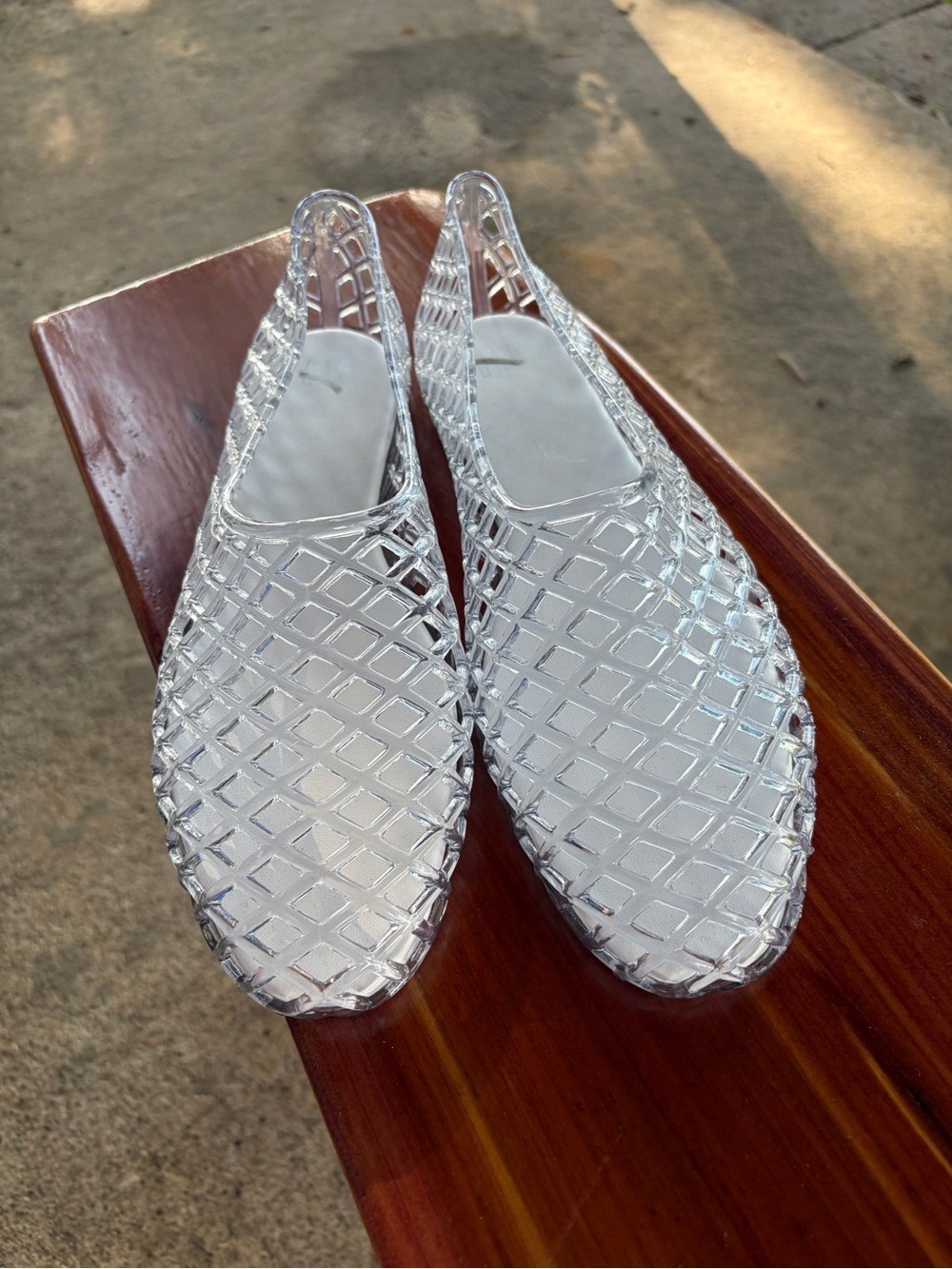 Gap Jelly Ballet Shoes Flats 1980s New With Sticker 9 Clear Summer Vacation - Picture 2 of 6